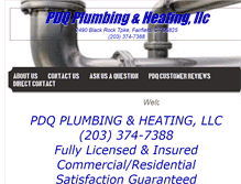 Tablet Screenshot of pdqplumbingandheating.com